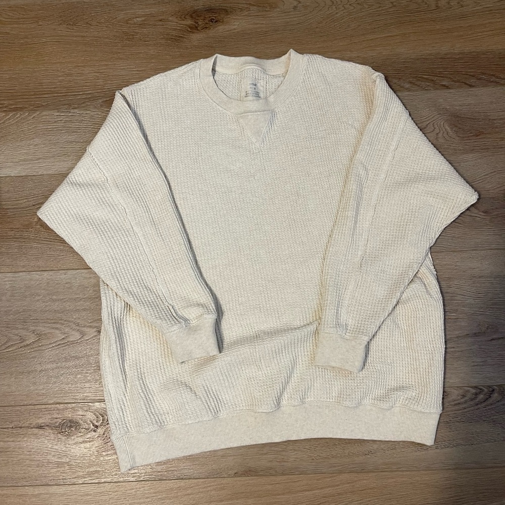 aerie waffle knit sweatshirt